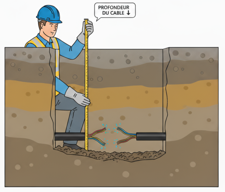Profondeur de cable