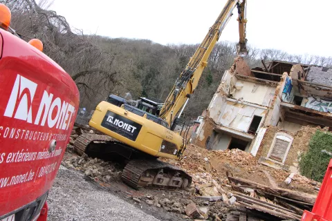 Nonet en vidéo: démolition de la villa Legrand à Namur