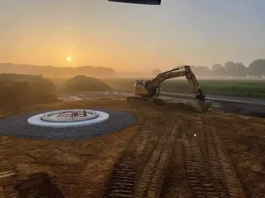 Dilsen-Stokkem - Nonet gère un chantier éolien en Flandre