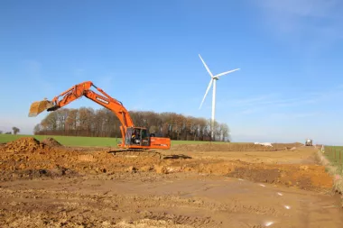 Beaumont - Projet éolien: pose de câbles et aménagements