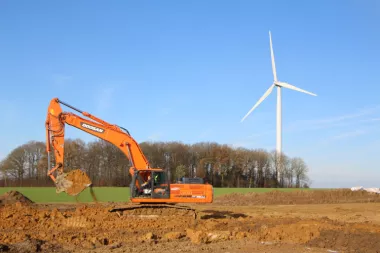 Beaumont - Projet éolien: pose de câbles et aménagements